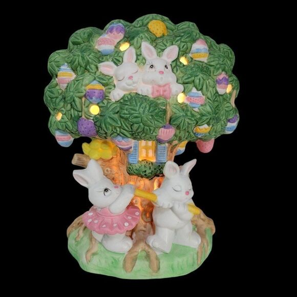 Vintage Cottontail Cottages Porcelain Tree House - Picture 12 of 12